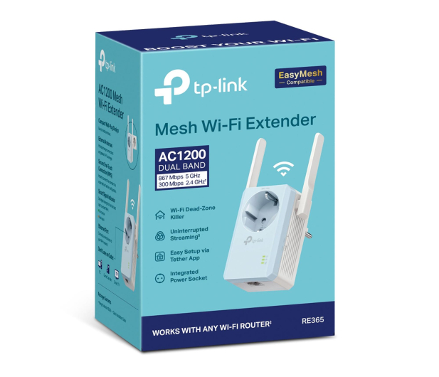 TP-Link RE365 LAN (802.11a/b/g/n/ac 1200Mb) plug repeater - 489822 - zdjęcie 5